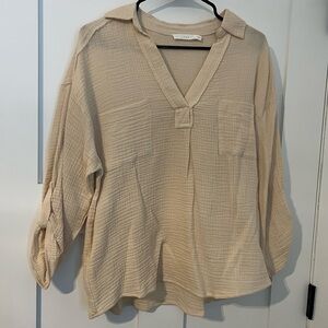 Zara Cream Women's Top